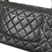 CHANEL 1994 Classic Flap Handbag Medium Black Lambskin