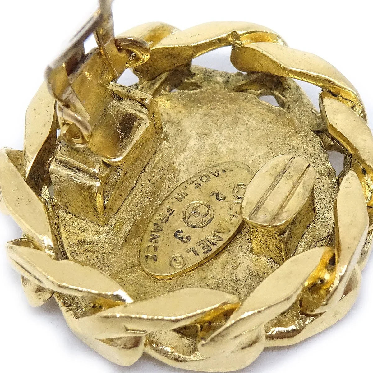 Chanel 1988 Crystal & Gold CC Earrings 23