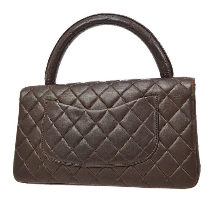 CHANEL 1994 Classic Flap Handbag Medium Brown Lambskin