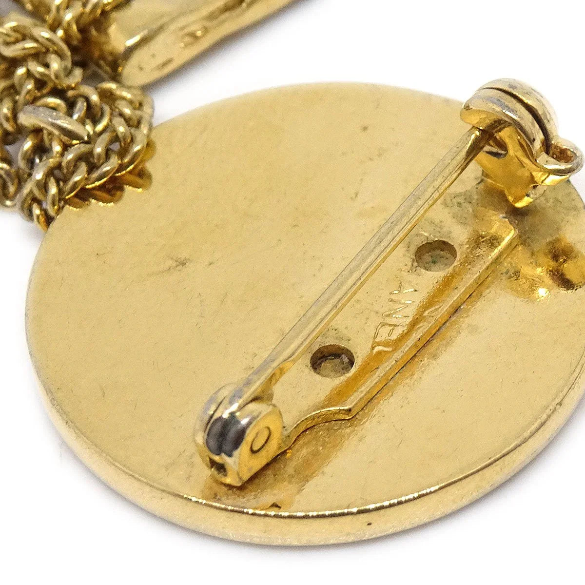CHANEL 1996 Bag Brooch 24k Gold plate