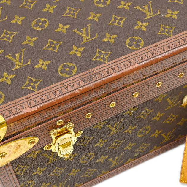 Louis Vuitton Monogram Alzer 75 Trunk Hard Case Suitcase