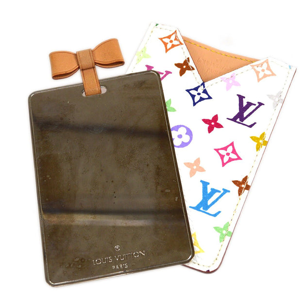 LOUIS VUITTON Etui Compact Mirror Monogram Multi-Color White