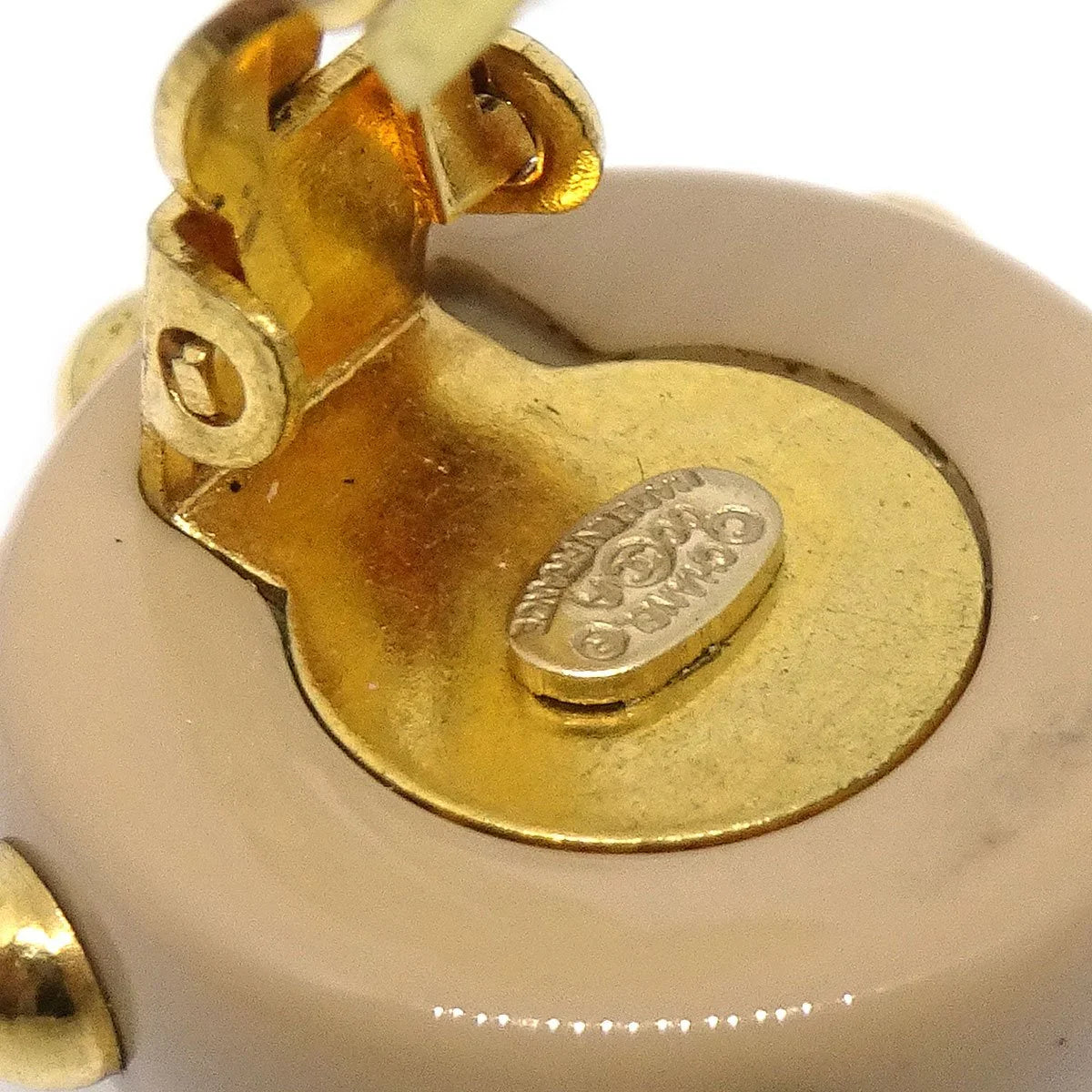 CHANEL Button Earrings Clip-On 00A