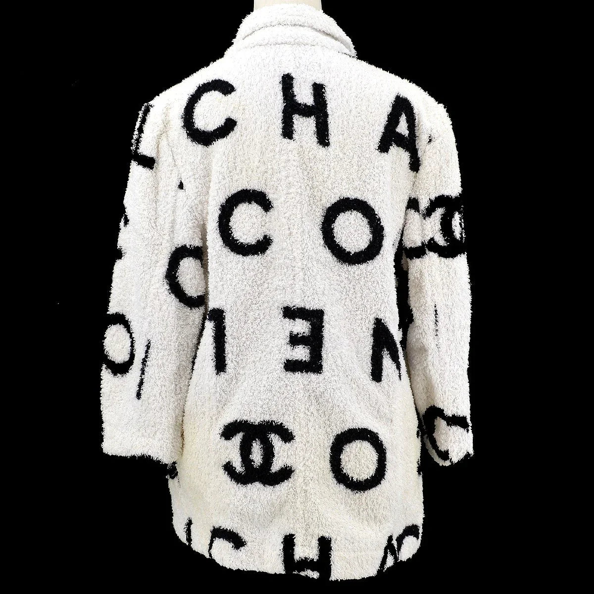 Chanel * Cruise 1993 Terry Cloth Double Breasted Jacket White