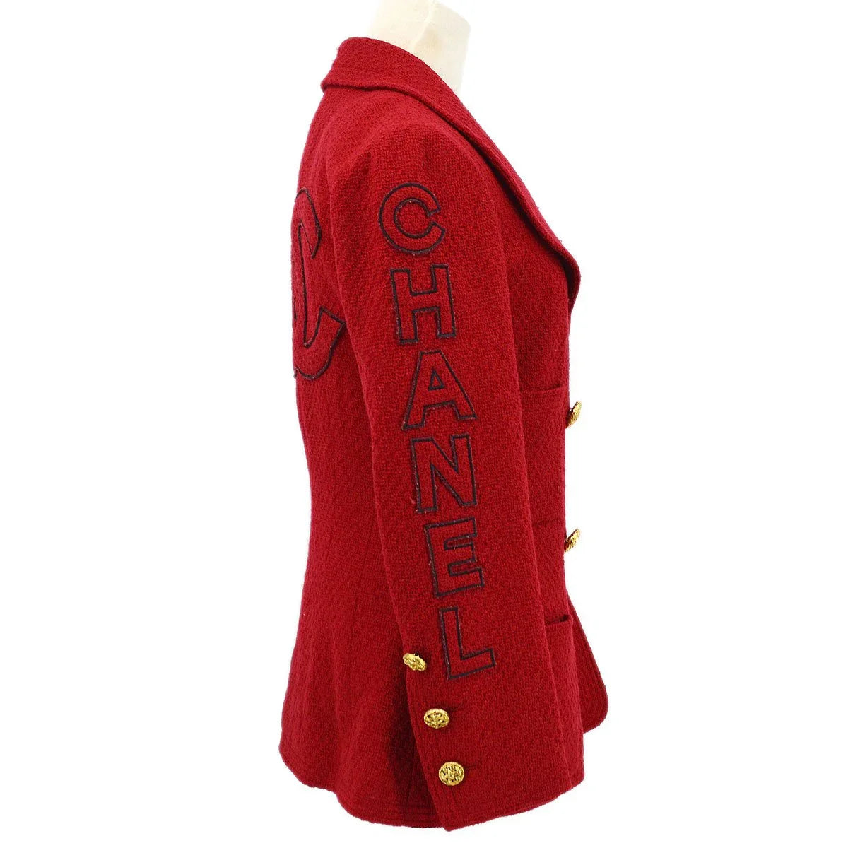 Chanel * Fall 1993 logo double-breasted tweed jacket