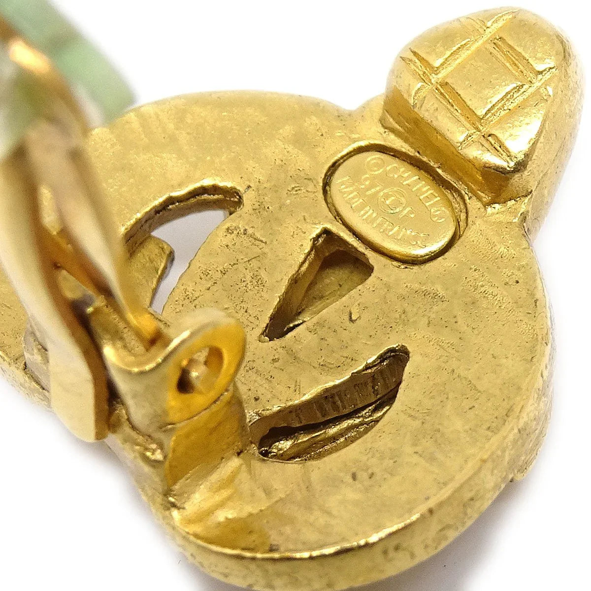 CHANEL 1997 Heart Earrings Gold Small