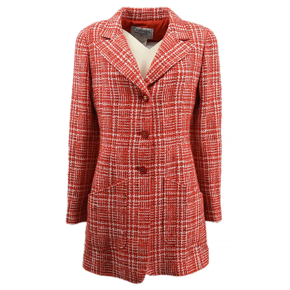 Chanel 1997 Checked Tweed Jacket #36