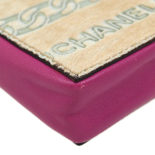 CHANEL CC Mini Chain Shoulder Pochette Light Beige Pink Fur Lambskin  NR13999g