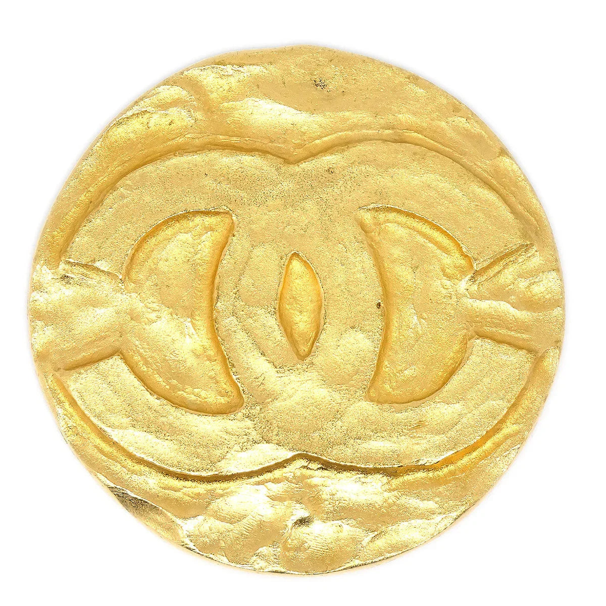 CHANEL Medallion Brooch Gold 94P