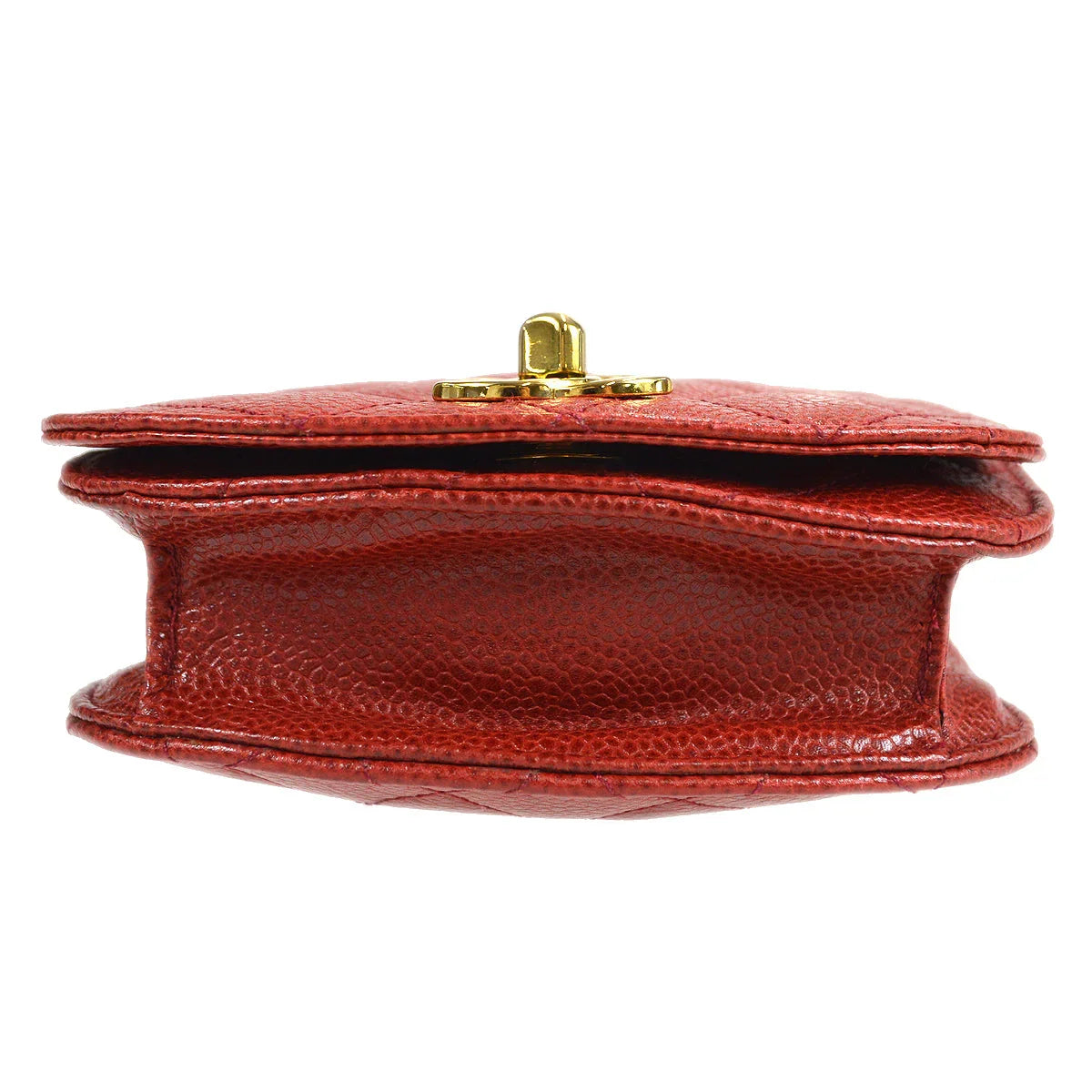 CHANEL 1989-1991 Bum Belt Bag Red Caviar Skin #75