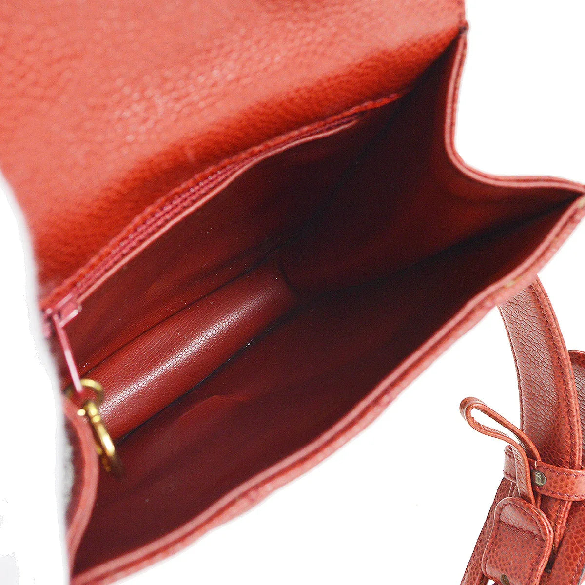CHANEL 1989-1991 Bum Belt Bag Red Caviar Skin #75