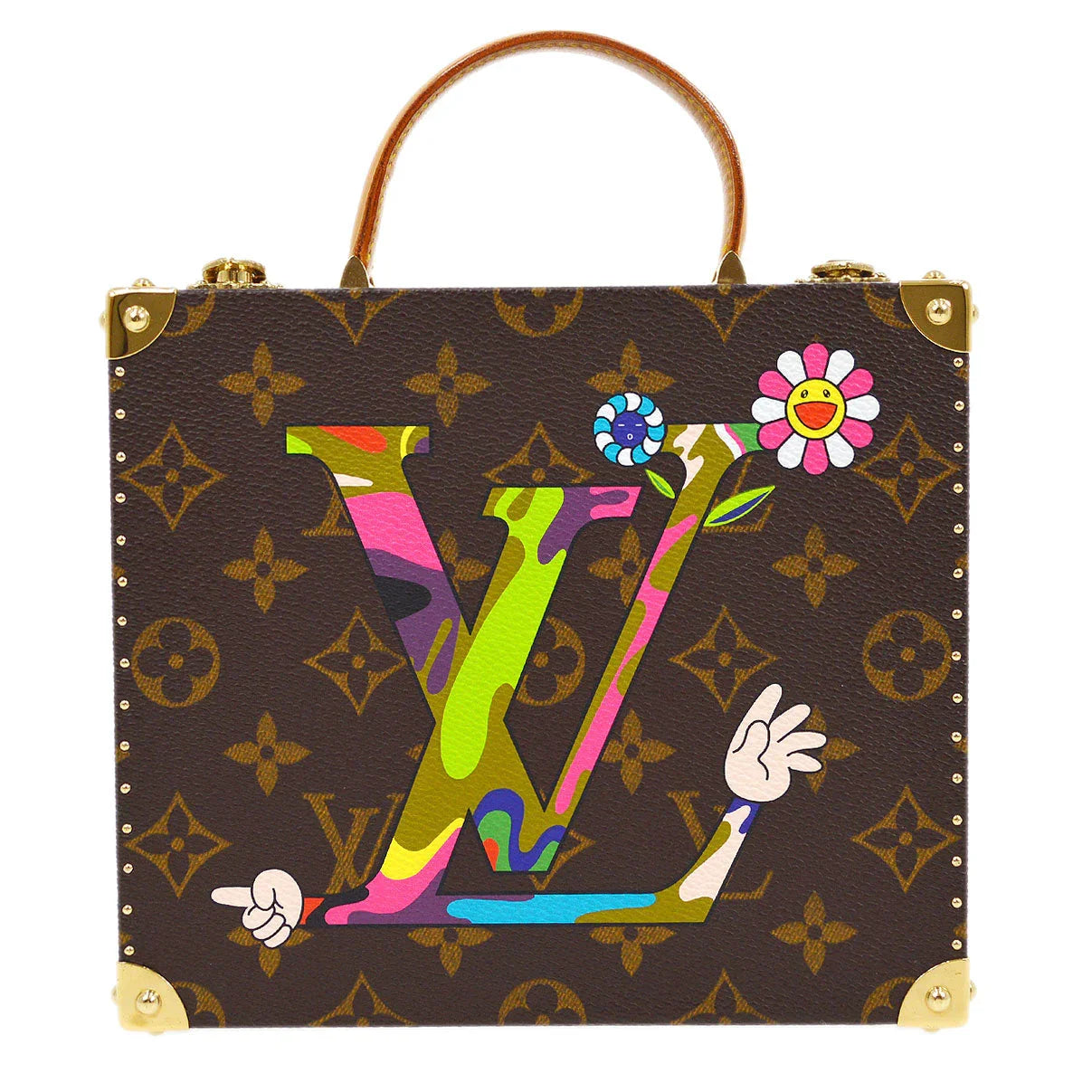 Louis Vuitton * 2007 MOCA Limited Jewelry Case Monogram LV Hand M92477