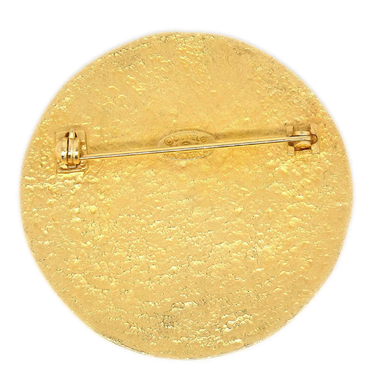 CHANEL 1994 Medallion Brooch Pin Gold