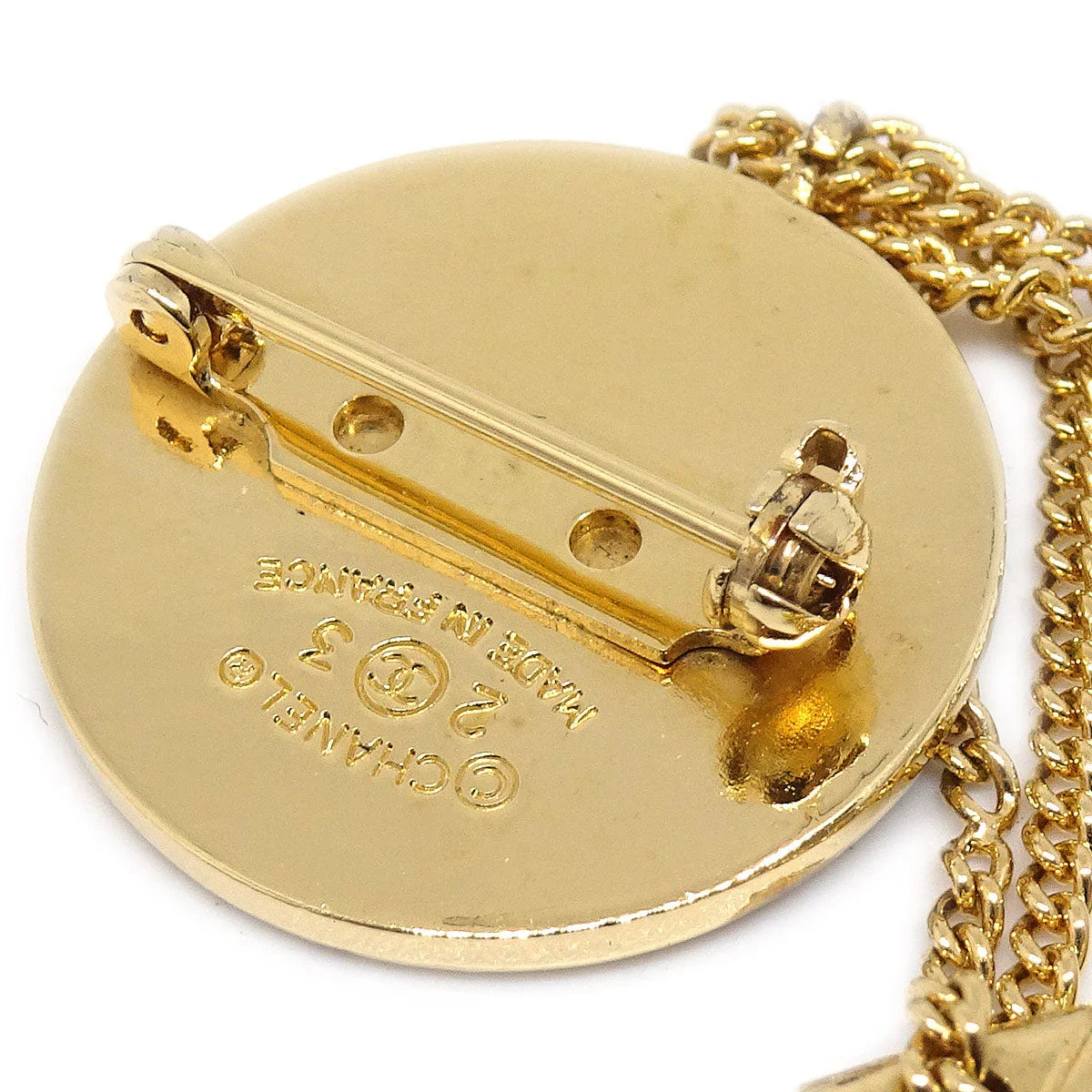 Chanel Bag Brooch Pin Gold 23