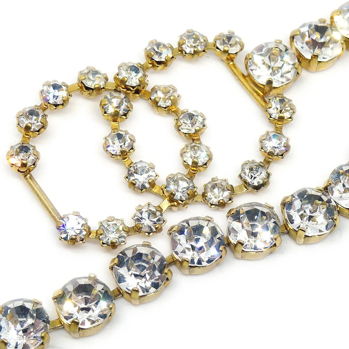 Chanel 1995 Rhinestones CC Gold Chain Belt