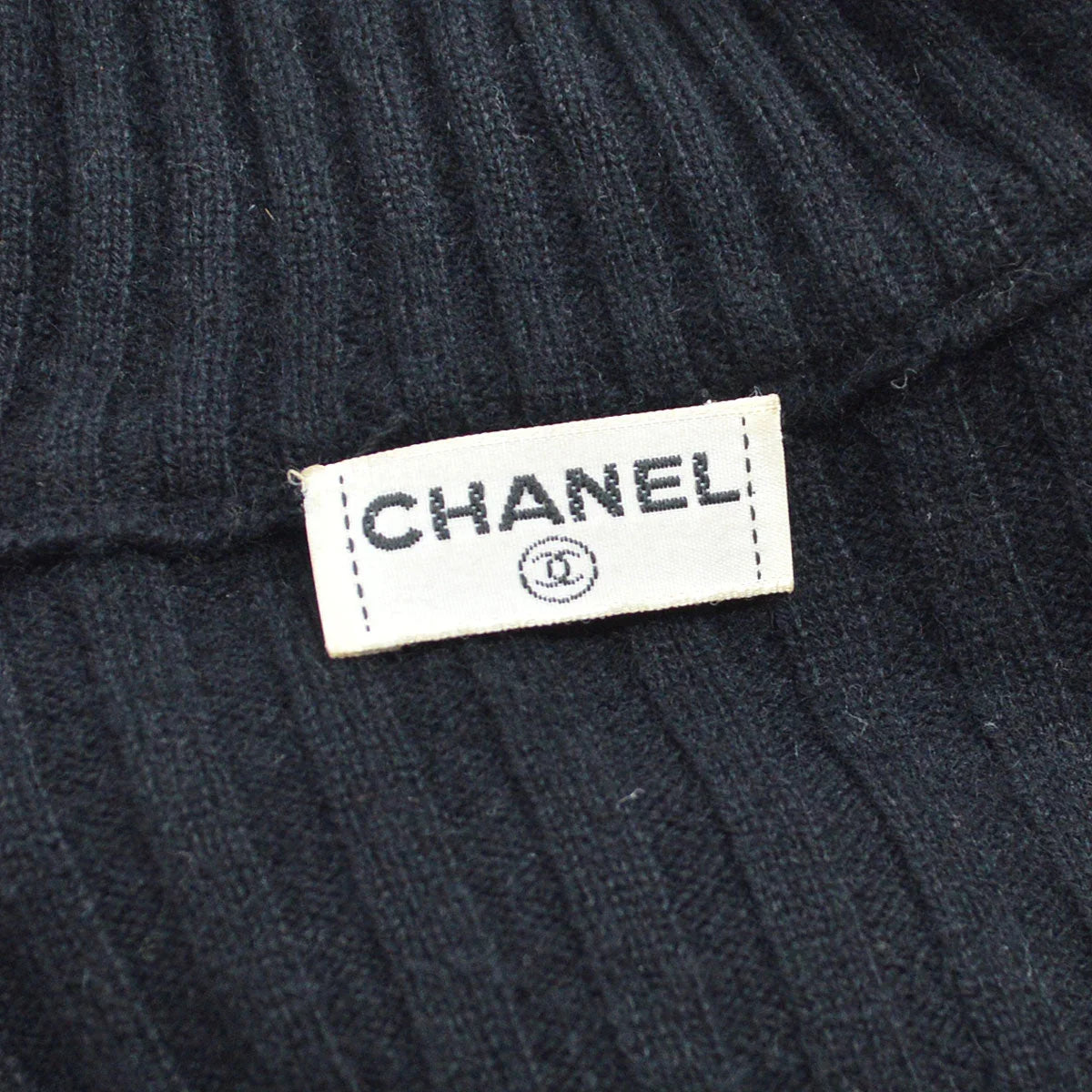 Chanel 1996徽标点肋式羊绒套头衫#40