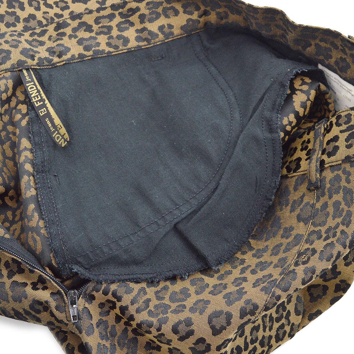 Fendi Leopard Skirt Brown#42