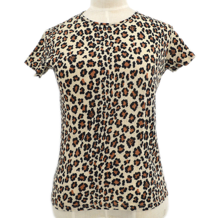 FENDI Leopard T-Shirt Beige #44