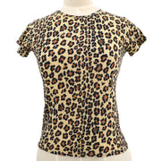 FENDI 1980s Leopard T-Shirt Beige #42
