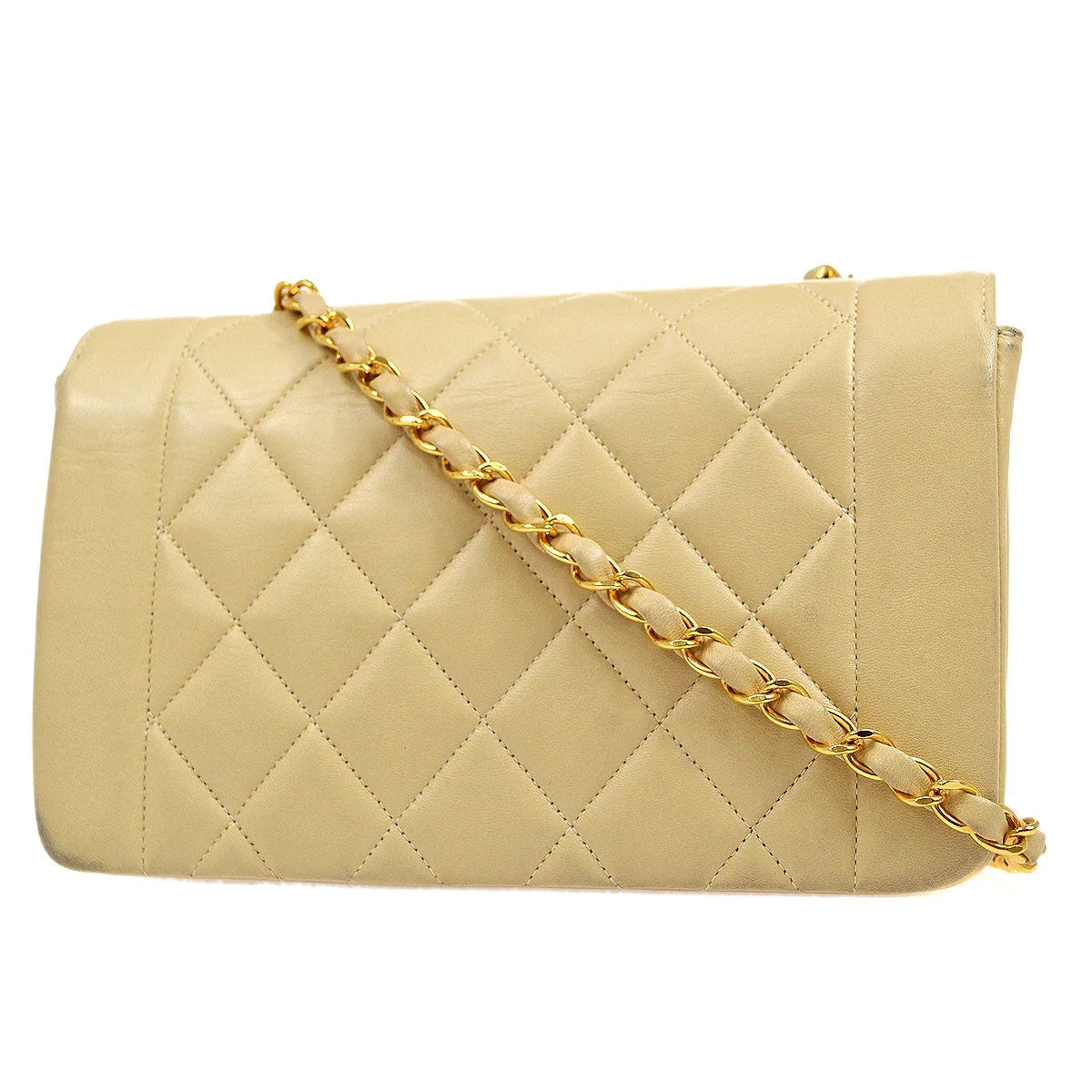 Chanel *1994-1996 Beige Lambskin Diana Small