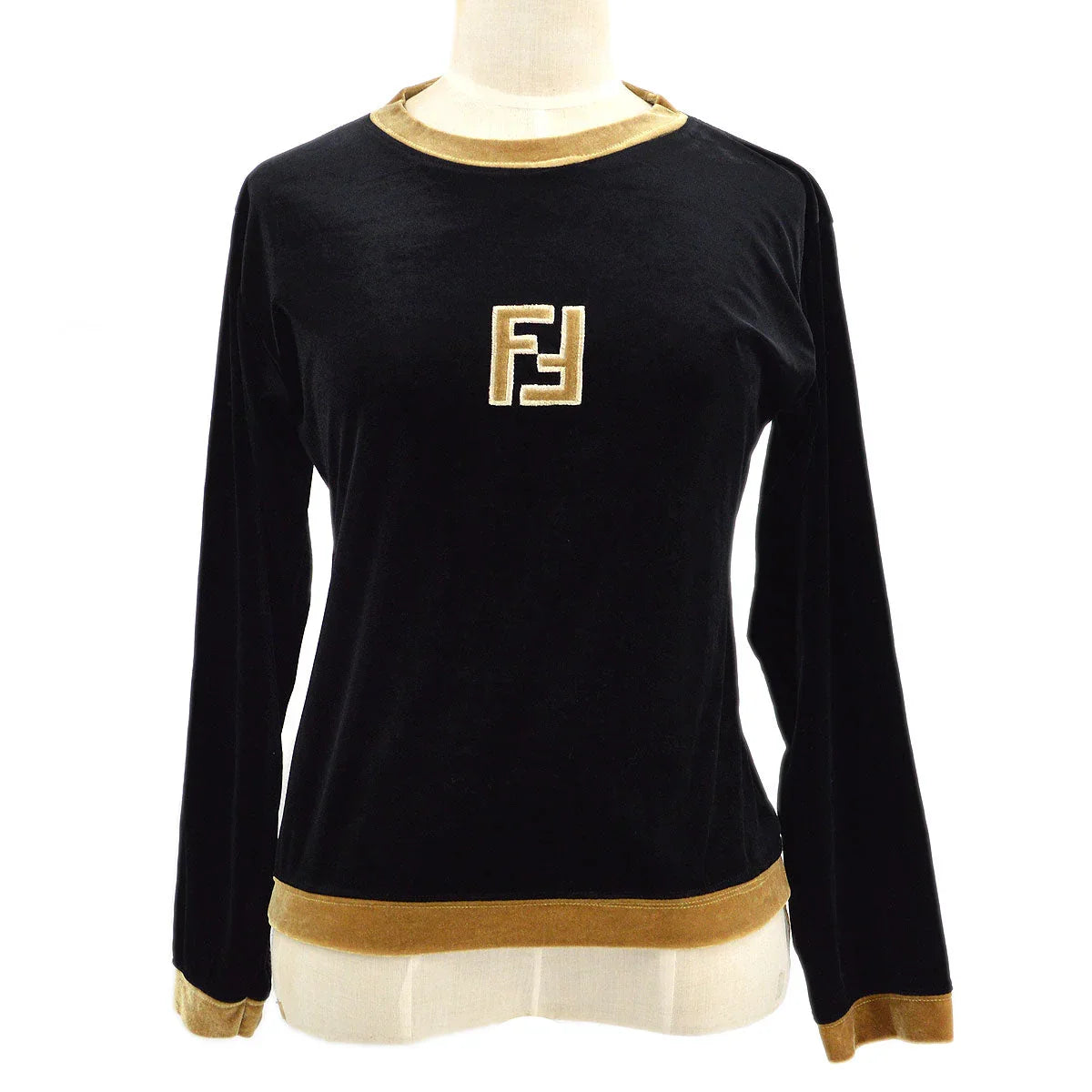 Fendi Long Sleeve T Shirt Fendi Black Jokarl Print Cotton Long