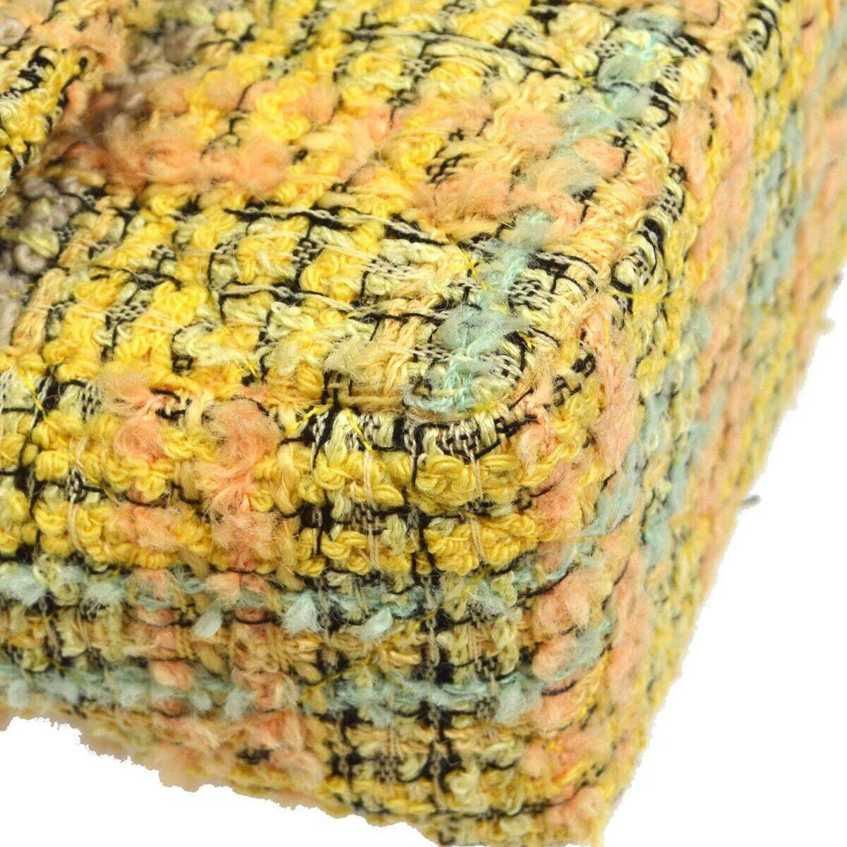 CHANEL 1994 Yellow Tweed Handbag Set