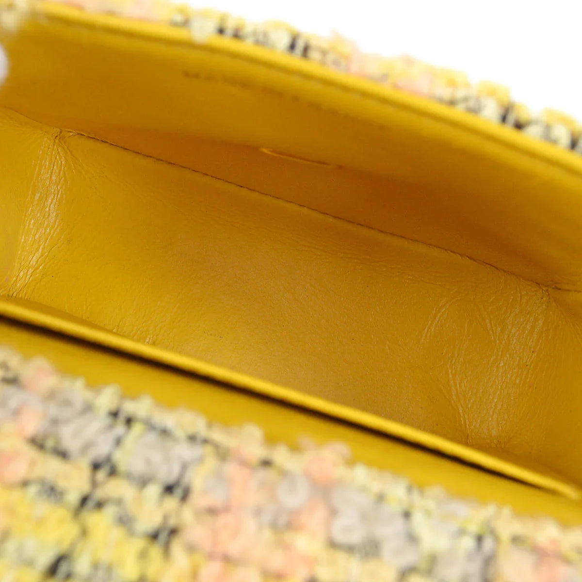CHANEL 1994 Yellow Tweed Handbag Set