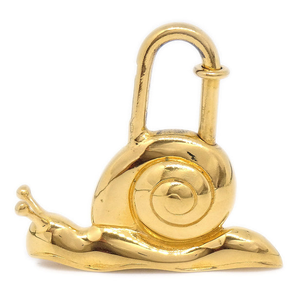 HERMES Cadena Lock and Key Set Gold 78438