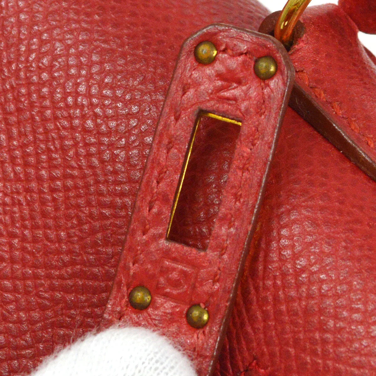 HERMES * 1999 Mini Kelly 20 SELLIER Rouge Vif Courchevel