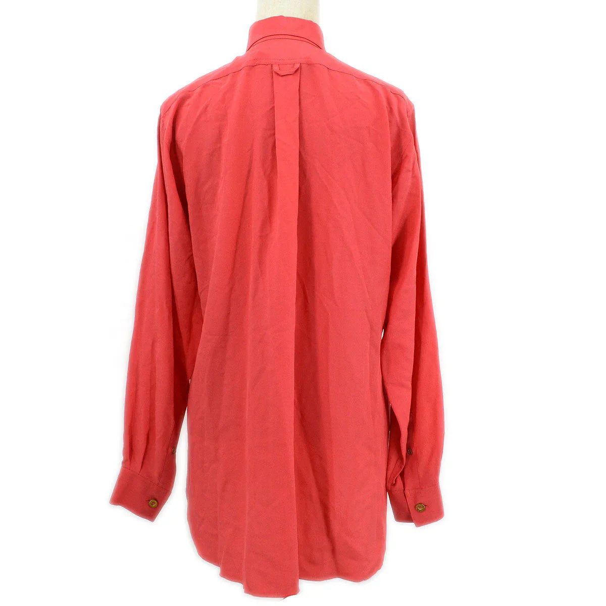 Chanel logo-button silk shirt #38