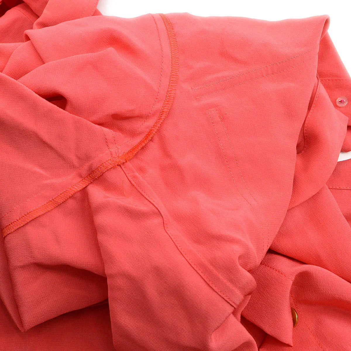 Chanel logo-button silk shirt #38