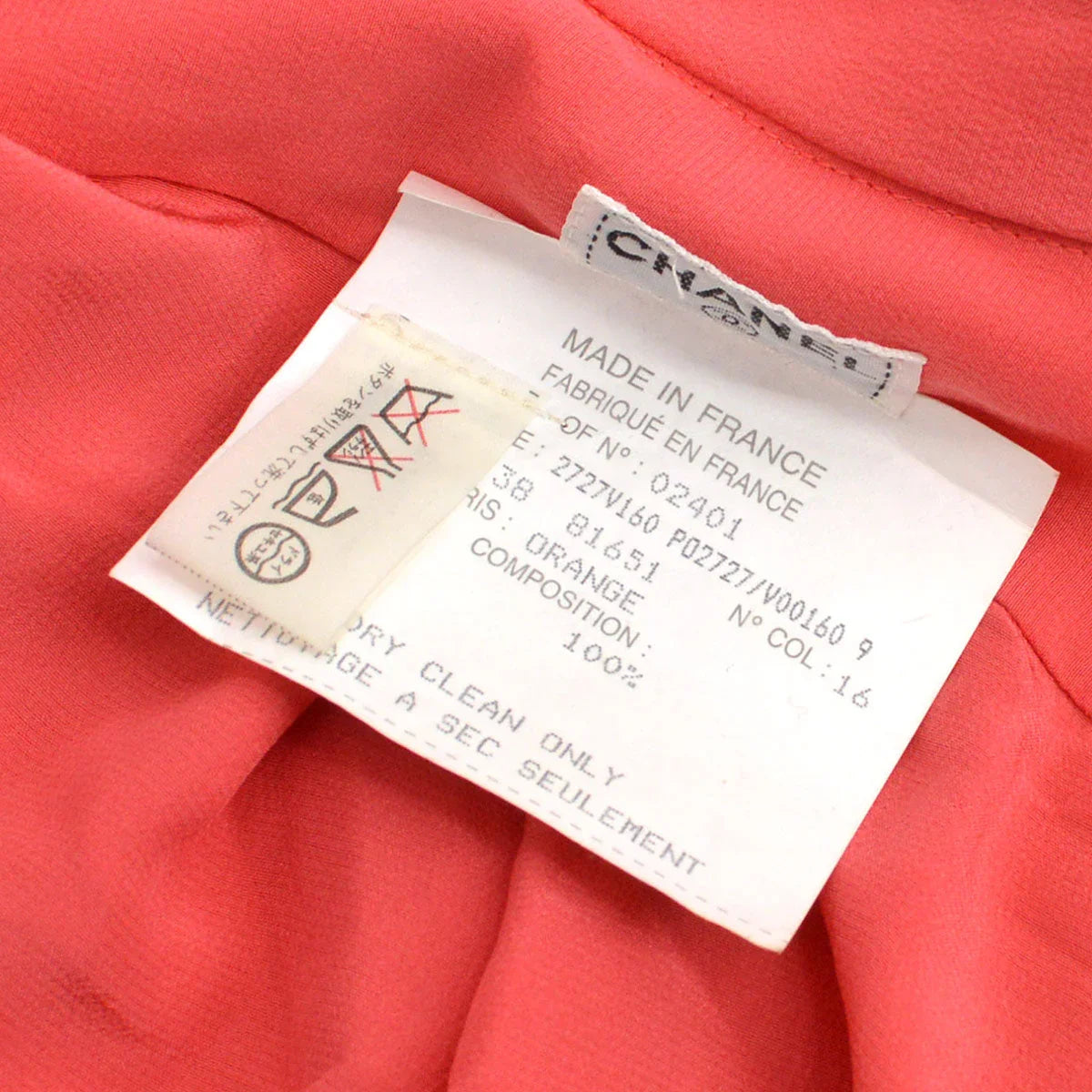 Chanel logo-button silk shirt #38