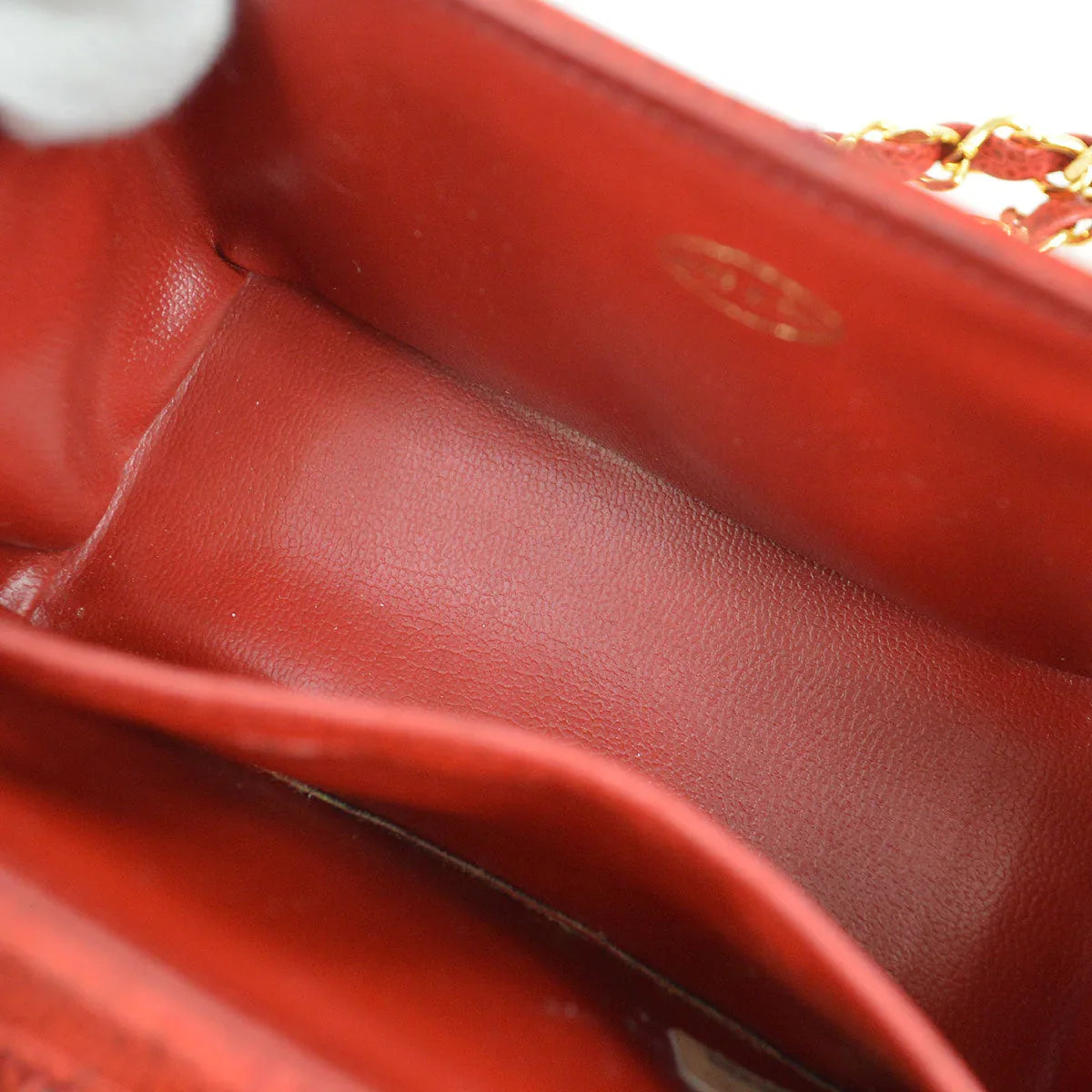 CHANEL * 1991-1994 Red Caviar Mini Vanity Shoulder Bag