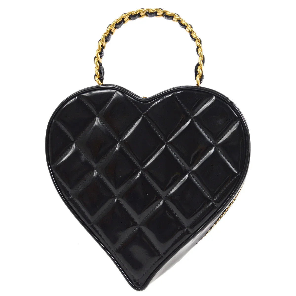 Chanel Heart Vanity Chain Handbag Black