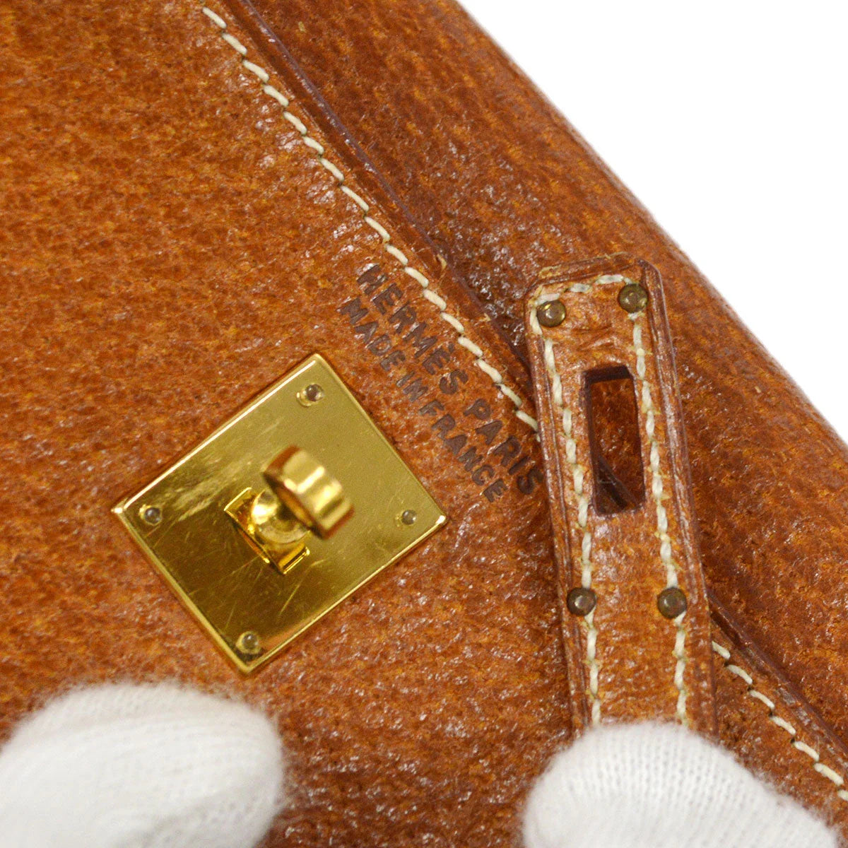 Hermes * Gold Porc Kelly 15 Sellier
