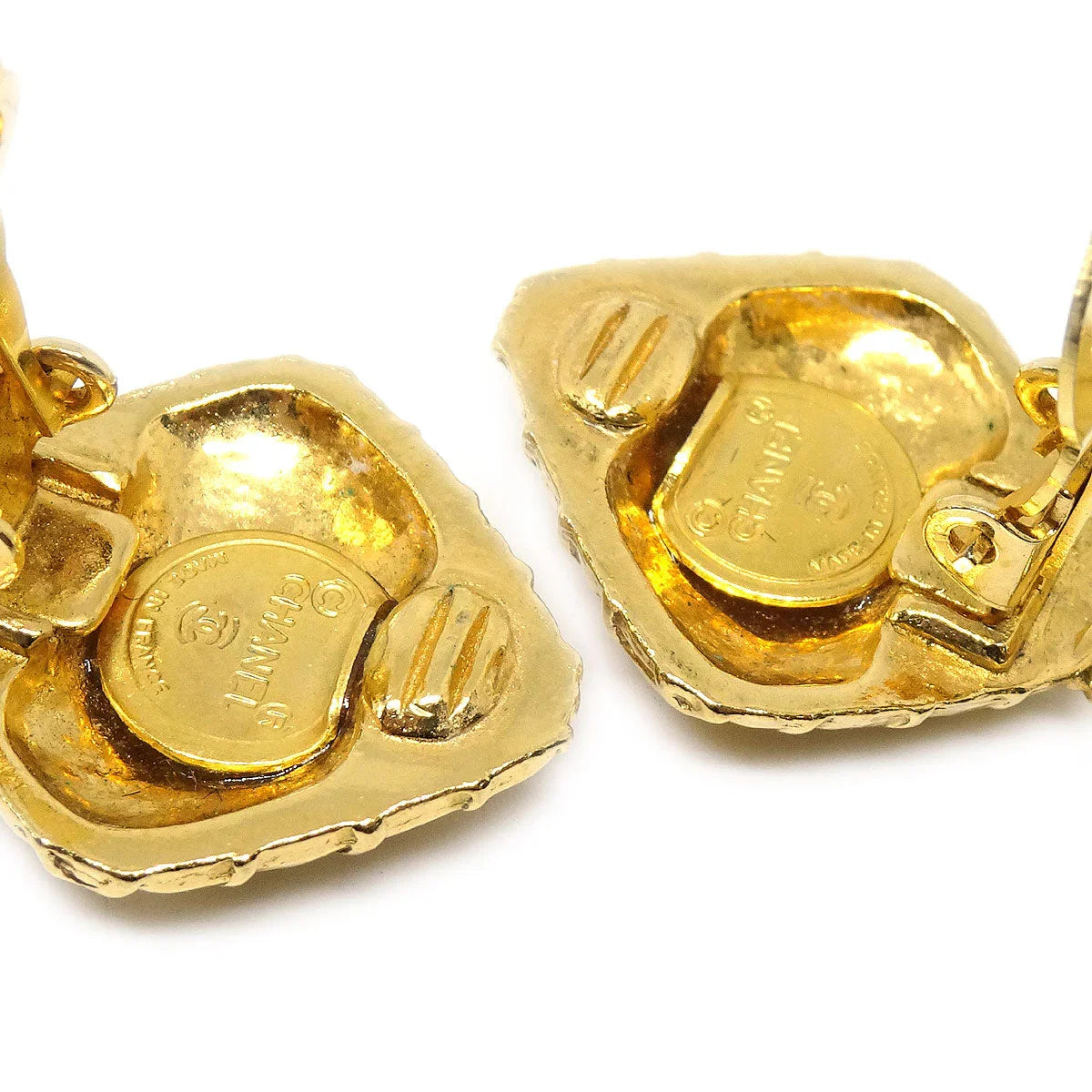 Chanel 1980s Dangle Bow Earrings Clip-On Gold