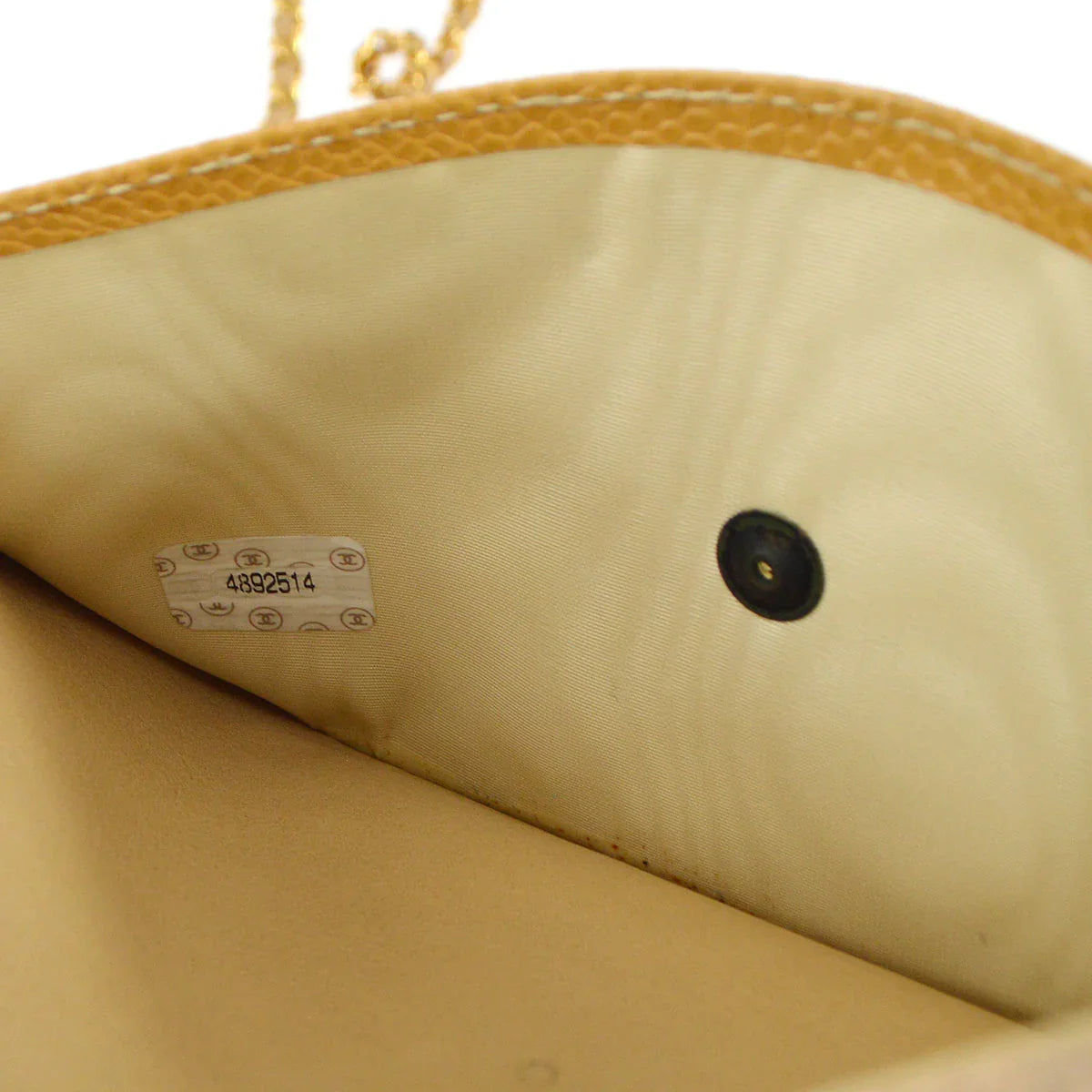 Chanel 1996-1997 Beige Caviar Timeless WOC Wallet on Chain