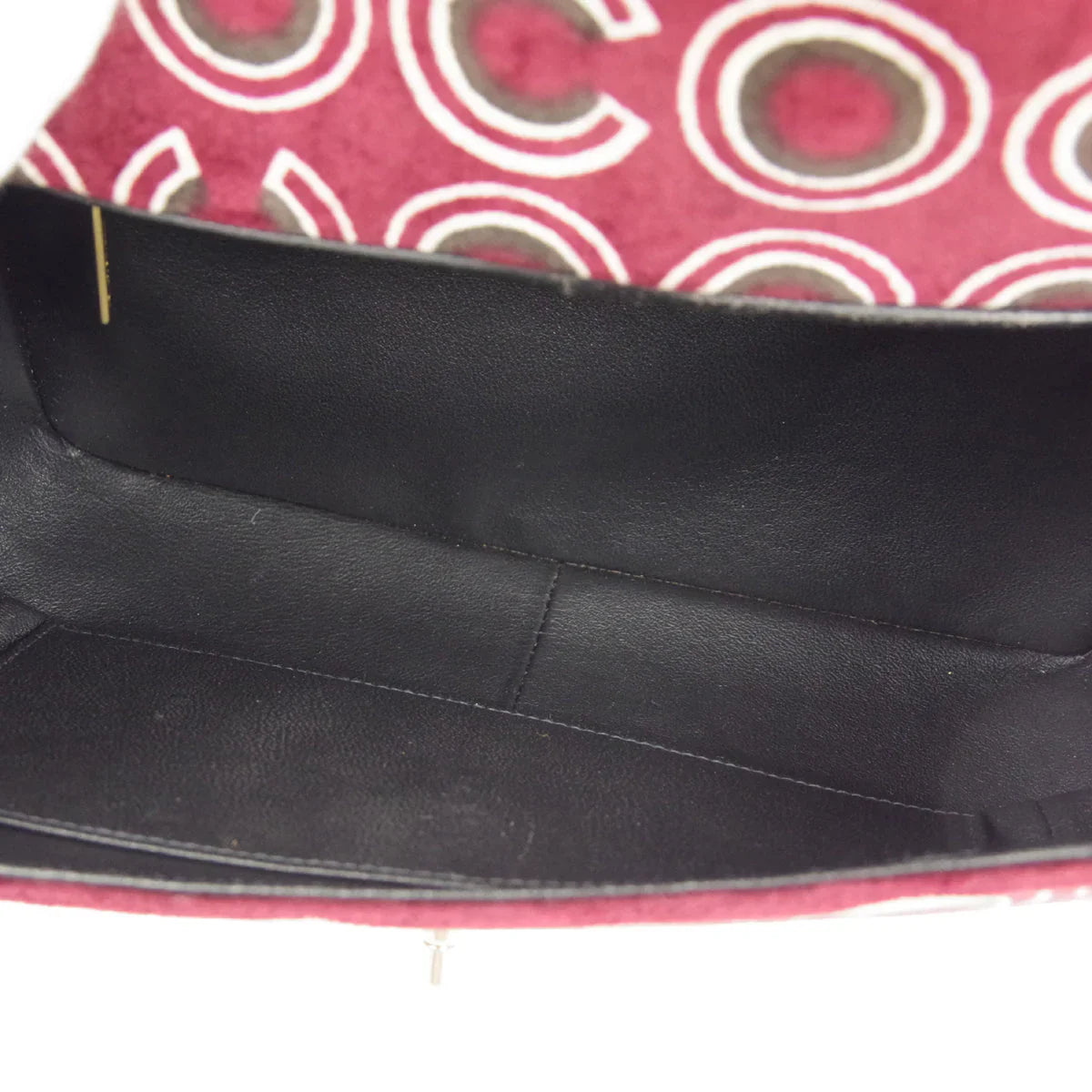 CHANEL 2001-2003 COCO Handbag Bordeaux Velvet
