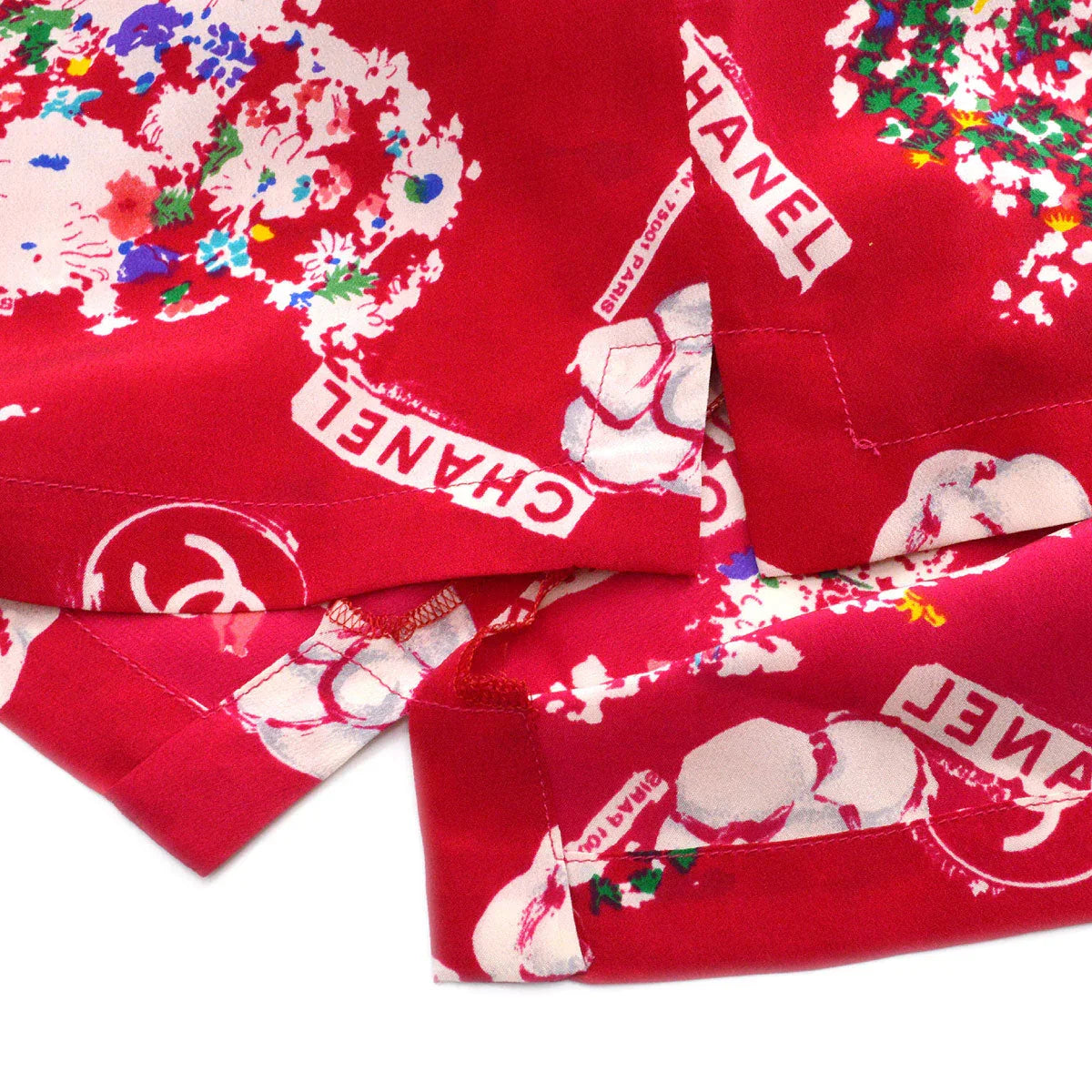 香奈儿(Chanel)1992 Camellia Print Silk Tank Top#44