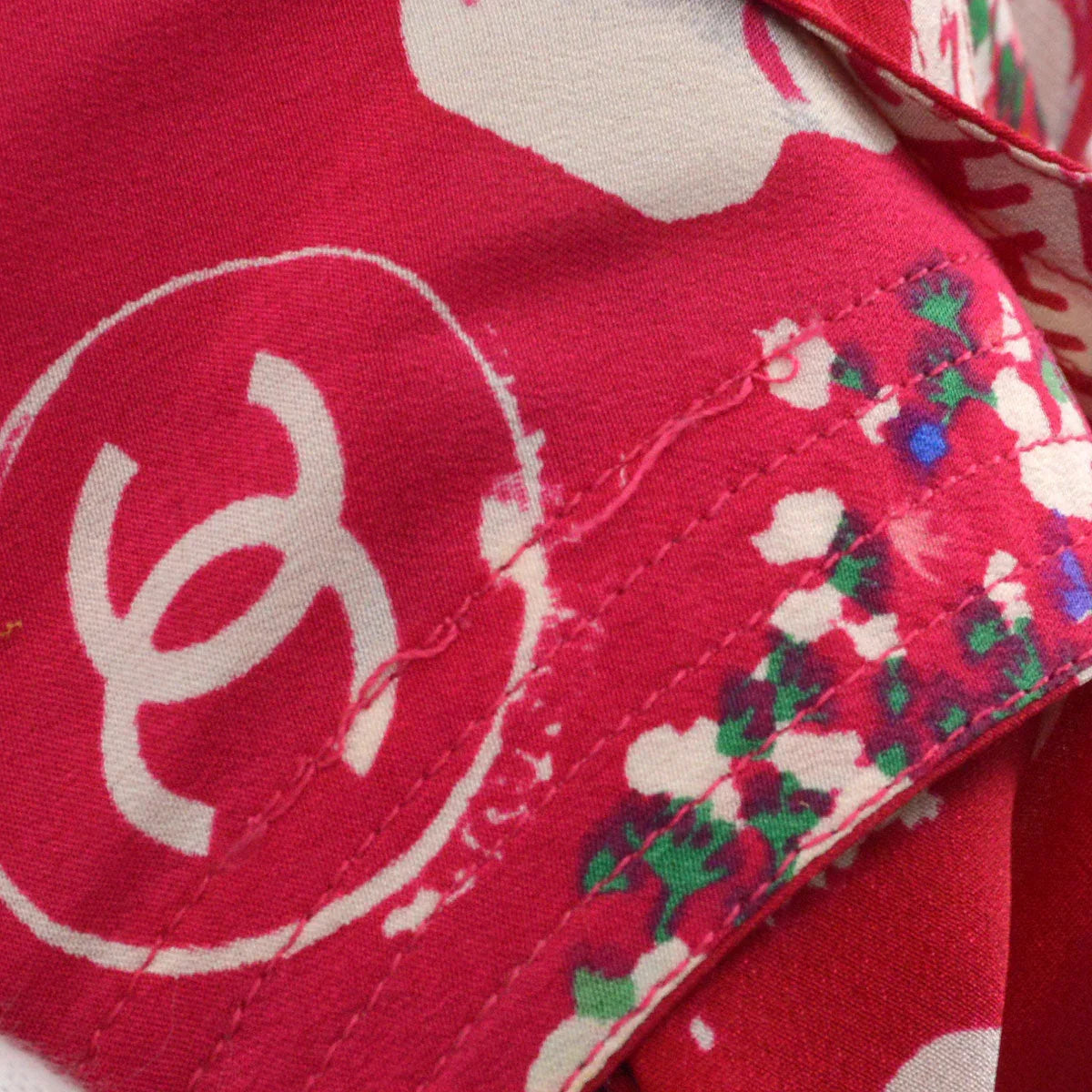 香奈儿(Chanel)1992 Camellia Print Silk Tank Top#44