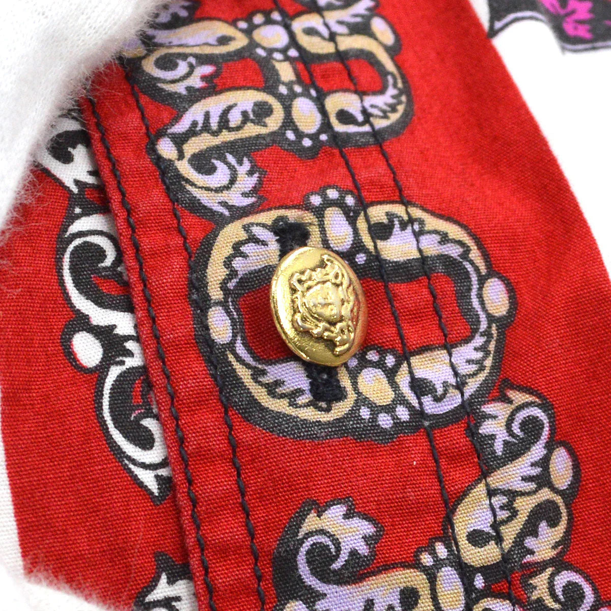 VERSACE 1990s Beatles Oxford British Royalty Shirt #M