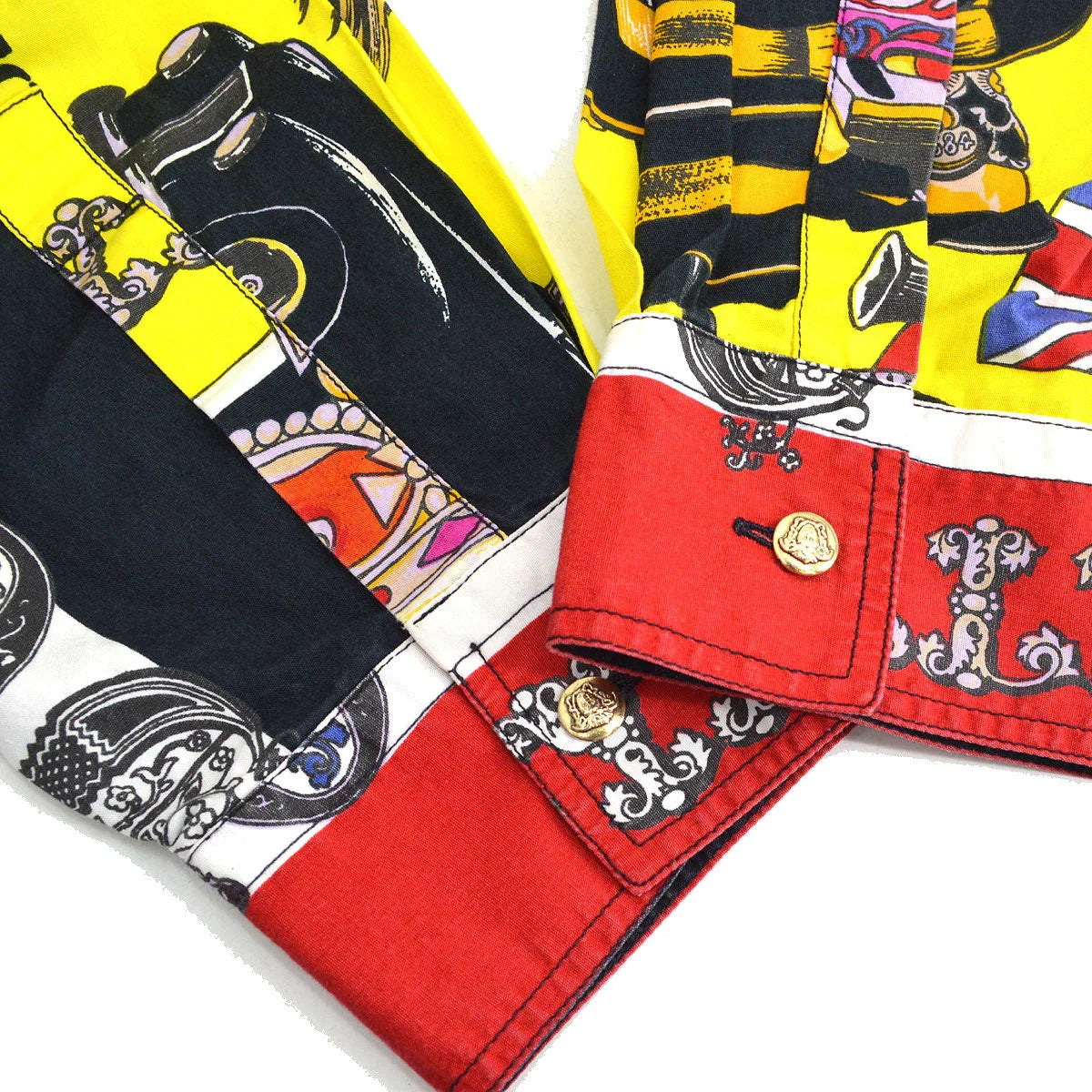 VERSACE 1990s Beatles Oxford British Royalty Shirt #M