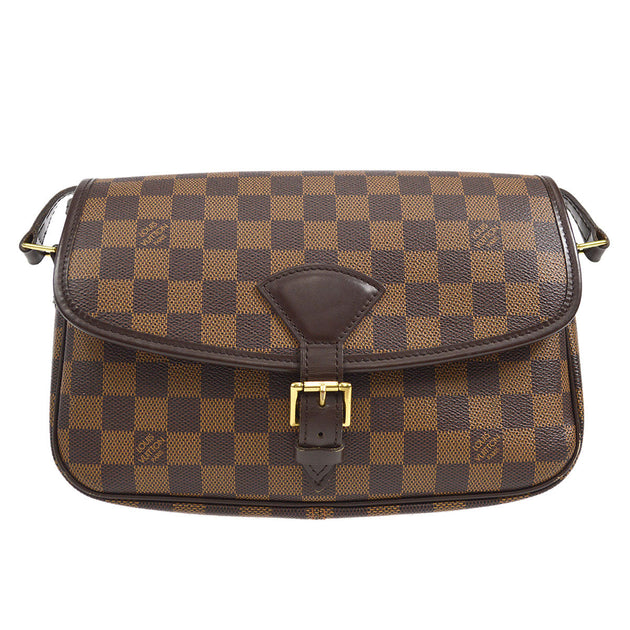 LOUIS VUITTON Louis Vuitton Knightsbridge Handbag N51201 Damier Canvas  Leather Ebene Shoulder Bag Tote Shopping