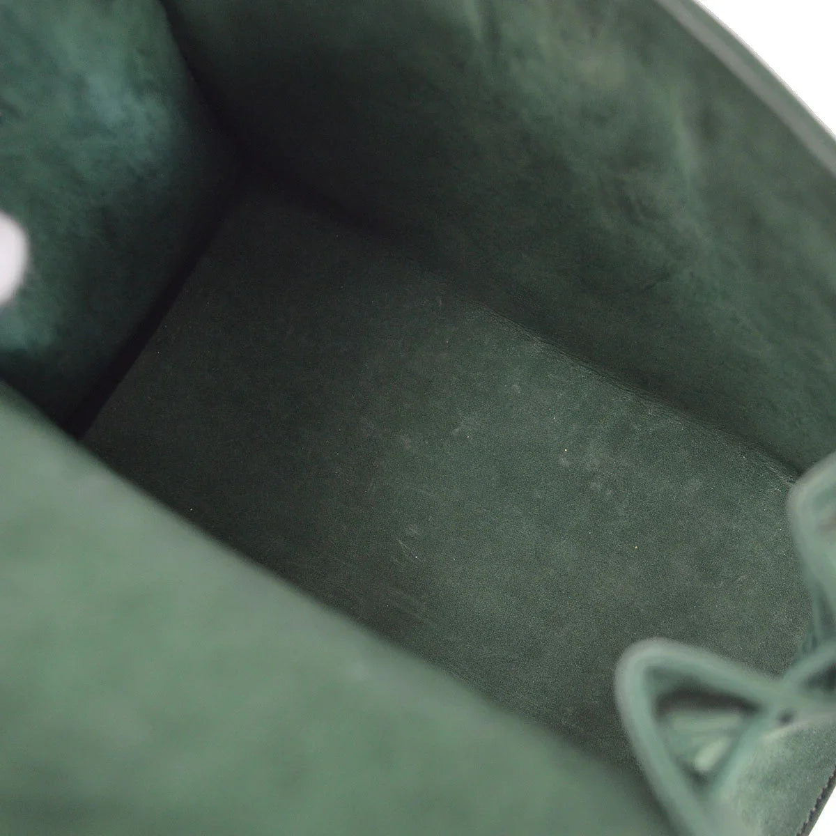 HERMES * 1990 Mini Kelly 20 SELLIER Green Pleated Satin
