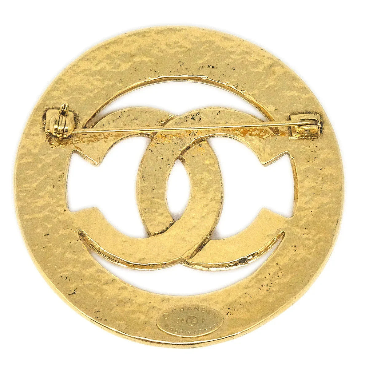 CHANEL 1994 CC Cutout Brooch Gold 94P
