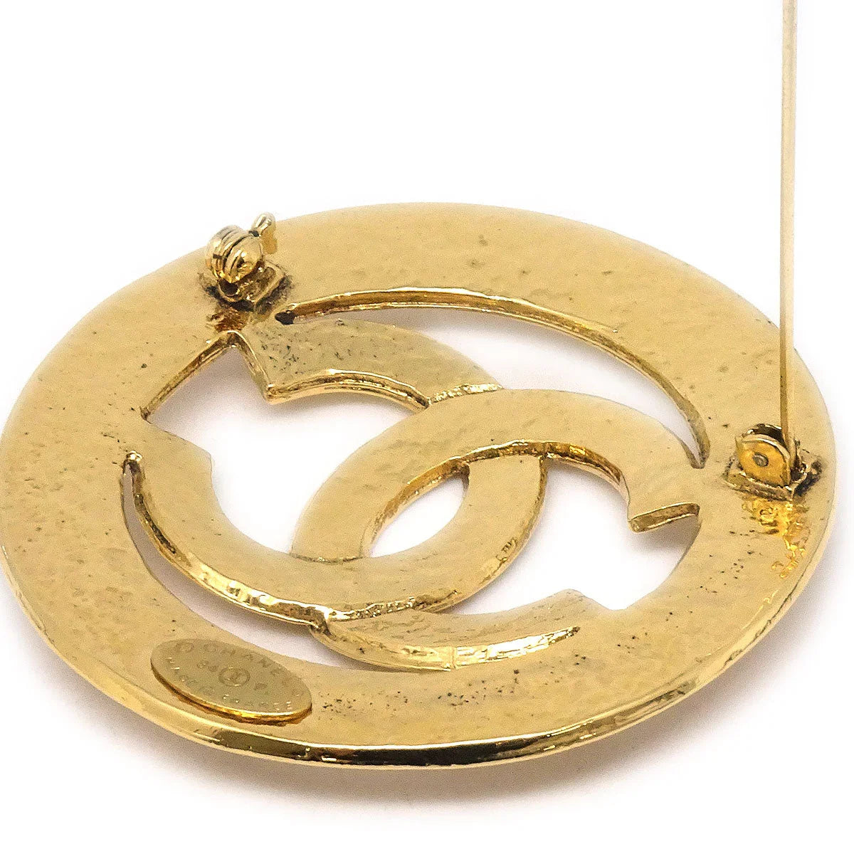 CHANEL 1994 CC Cutout Brooch Gold 94P
