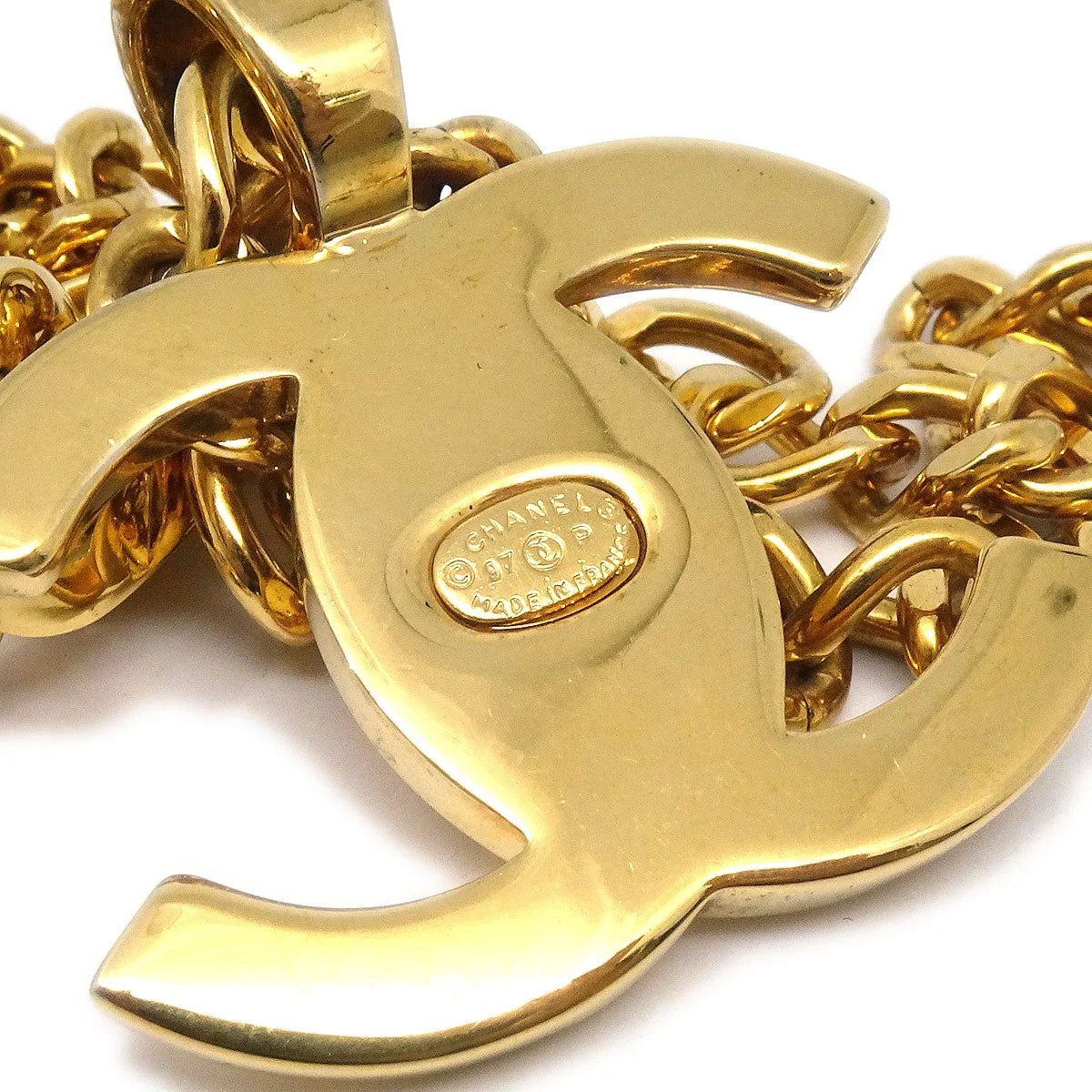 Chanel 1997 CC Turnlock Gold Chain Necklace 97P