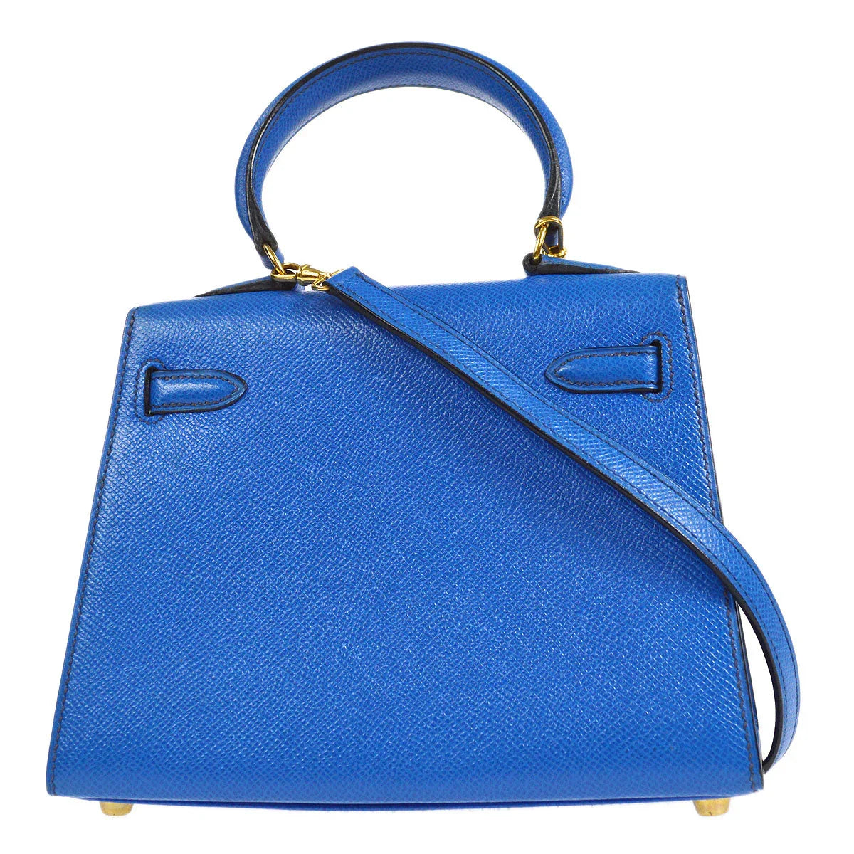 HERMES * 1993 Mini Kelly 20 SELLIER Blue France Courchevel