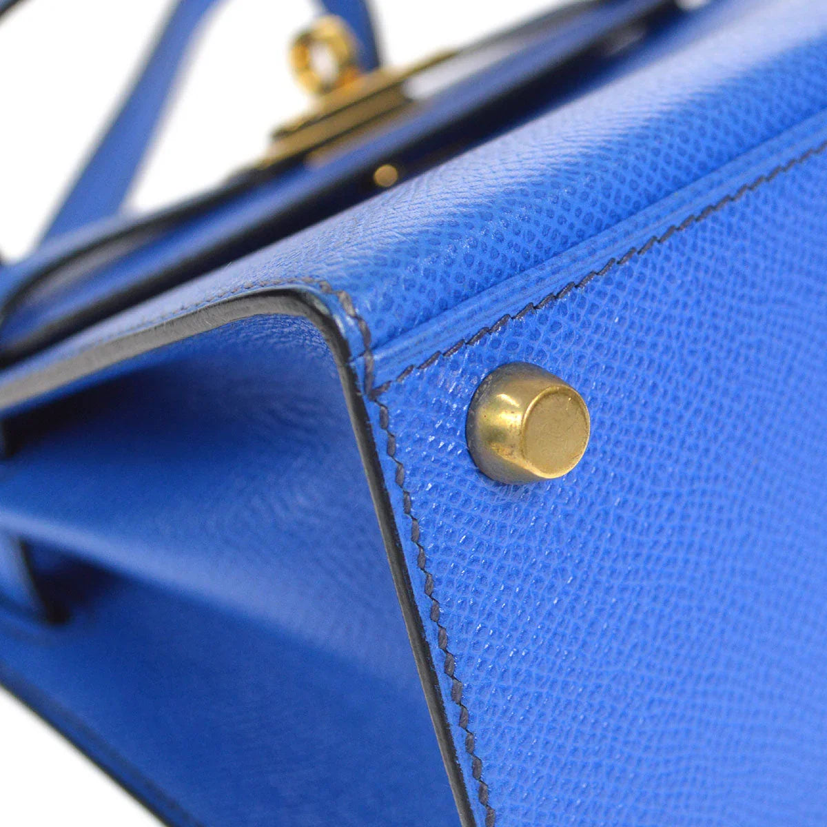 HERMES * 1993 Mini Kelly 20 SELLIER Blue France Courchevel