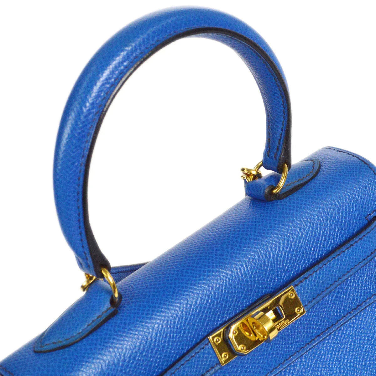 HERMES * 1993 Mini Kelly 20 SELLIER Blue France Courchevel